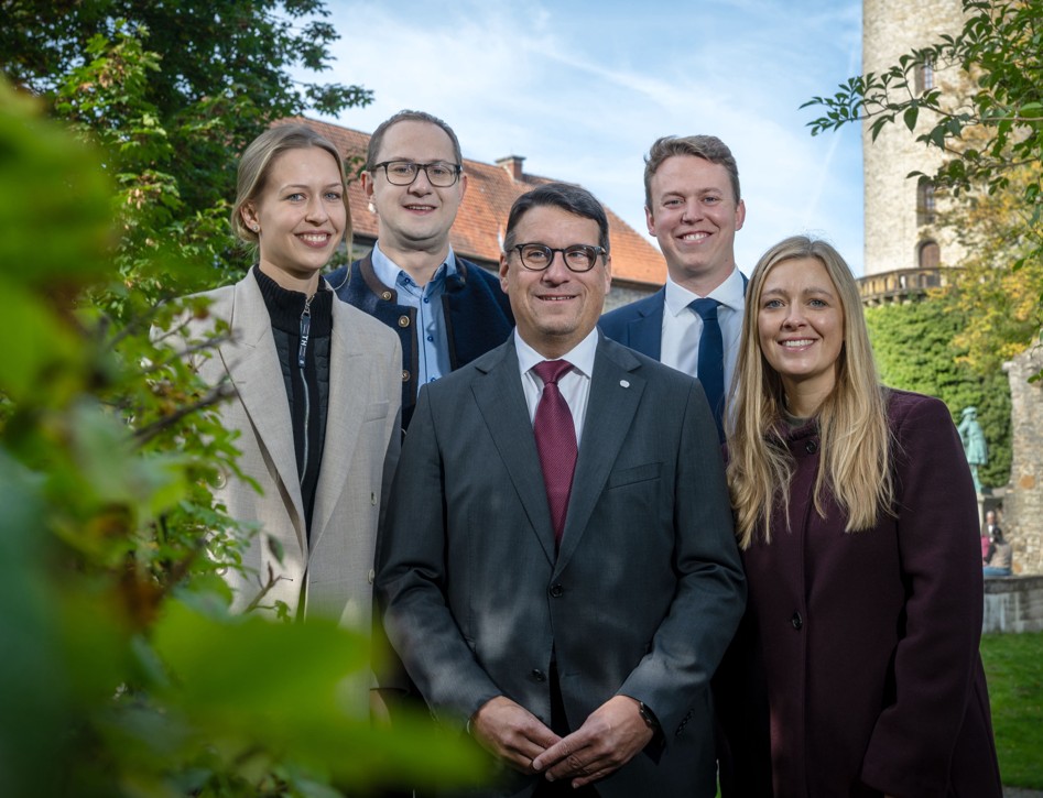 (v.l.) Katharina Kotulla, Steve Kuhlmann, Dr. Oliver Vogt MdB, Tom Br�ntrup MdL, Yvonne Kiel