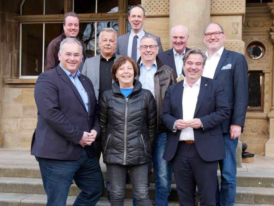 Der CDU-Fraktionsvorstand: Nettelstroth, Krumhöfner, Rüther, Steinkröger, Henrichsmeier, Strothmann, Werner, Copertino und Kleinkes. (Foto: Adler)